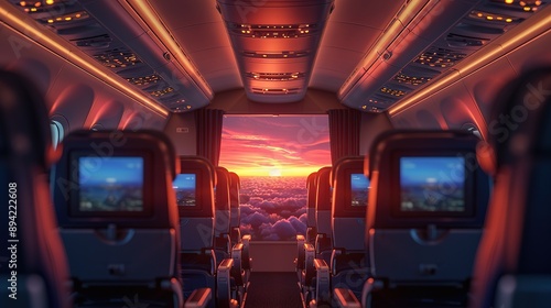 In-Flight Screen Mockup: Passenger Entertainment Display