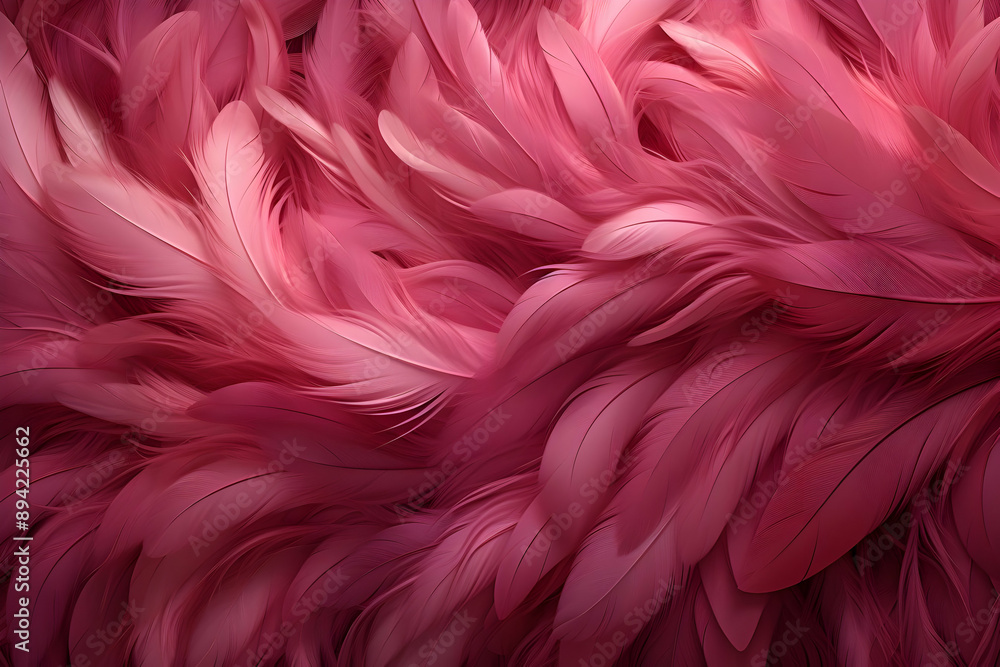 Pink Feathers Abstract Background Illustration