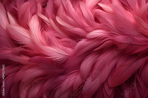 Pink Feathers Abstract Background Illustration © Siasart Studio