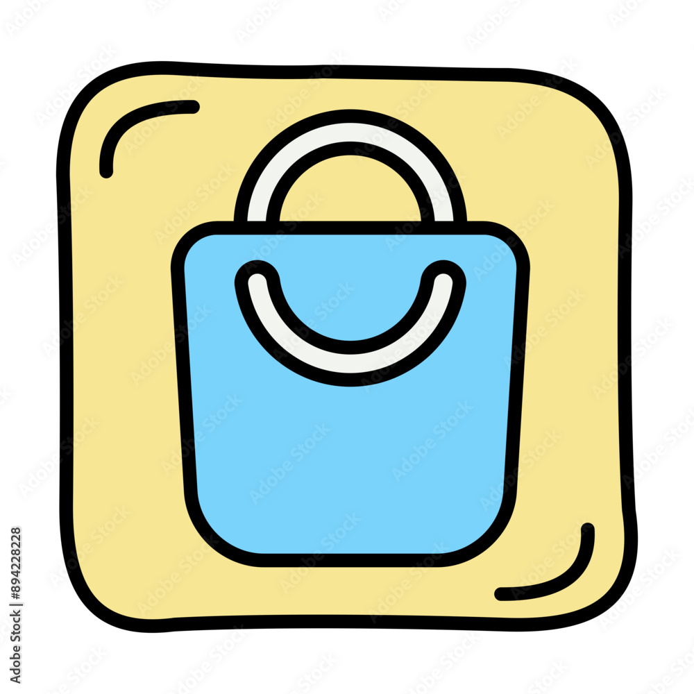 Hand drawn business button icon Hand drawn business button icon