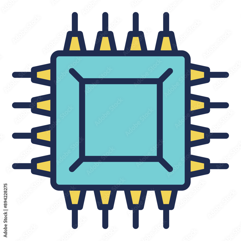 Micro chip icon isolated on white background Micro chip icon isolated on white background