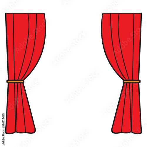 theater curtain vector illustration