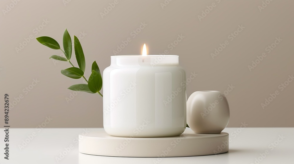 Luxury candle jar with a minimalist design and a custom scent profile, ideal for home décor. , Minimalism, Luxury candle jar with a minimalist design and a custom scent profile, ideal for home décor. , Minimalism,