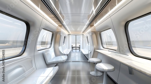 Modern Train Interior Design Concept © Pumapala