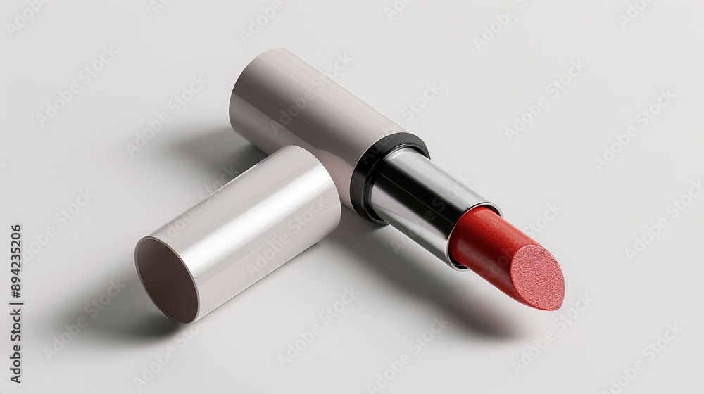 Chic and minimalistic lipstick tube packaging, designed with a matte texture and sleek lines. , Minimalism, Chic and minimalistic lipstick tube packaging, designed with a matte texture and sleek lines. , Minimalism,