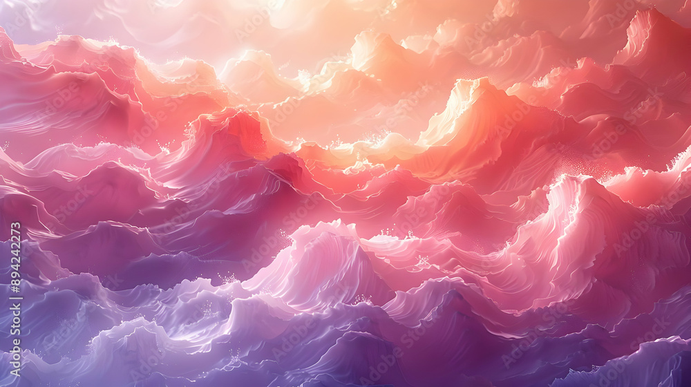 Abstract 3D Wave Background - Pink and Purple Tones Abstract 3D Wave Background - Pink and Purple Tones