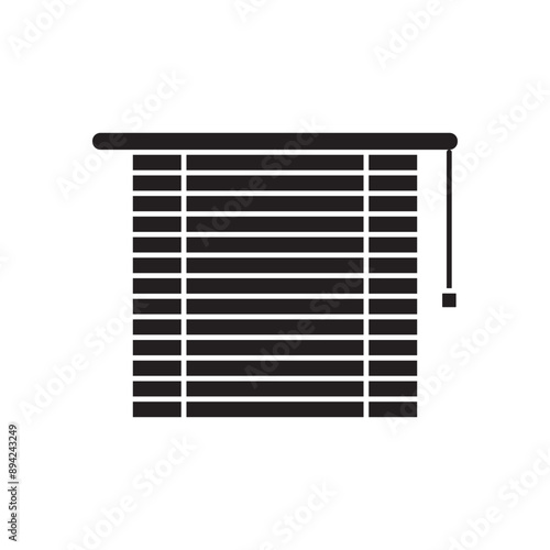 Window blind icon design, Roller Shutter symbol isolated on white background, vector illustration