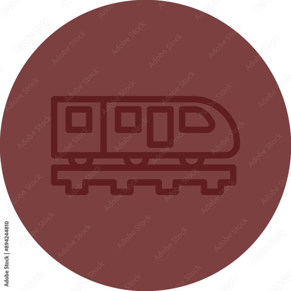 Train Vector Line Maroon Circle Maroon Train Vector Line Maroon Circle Maroon