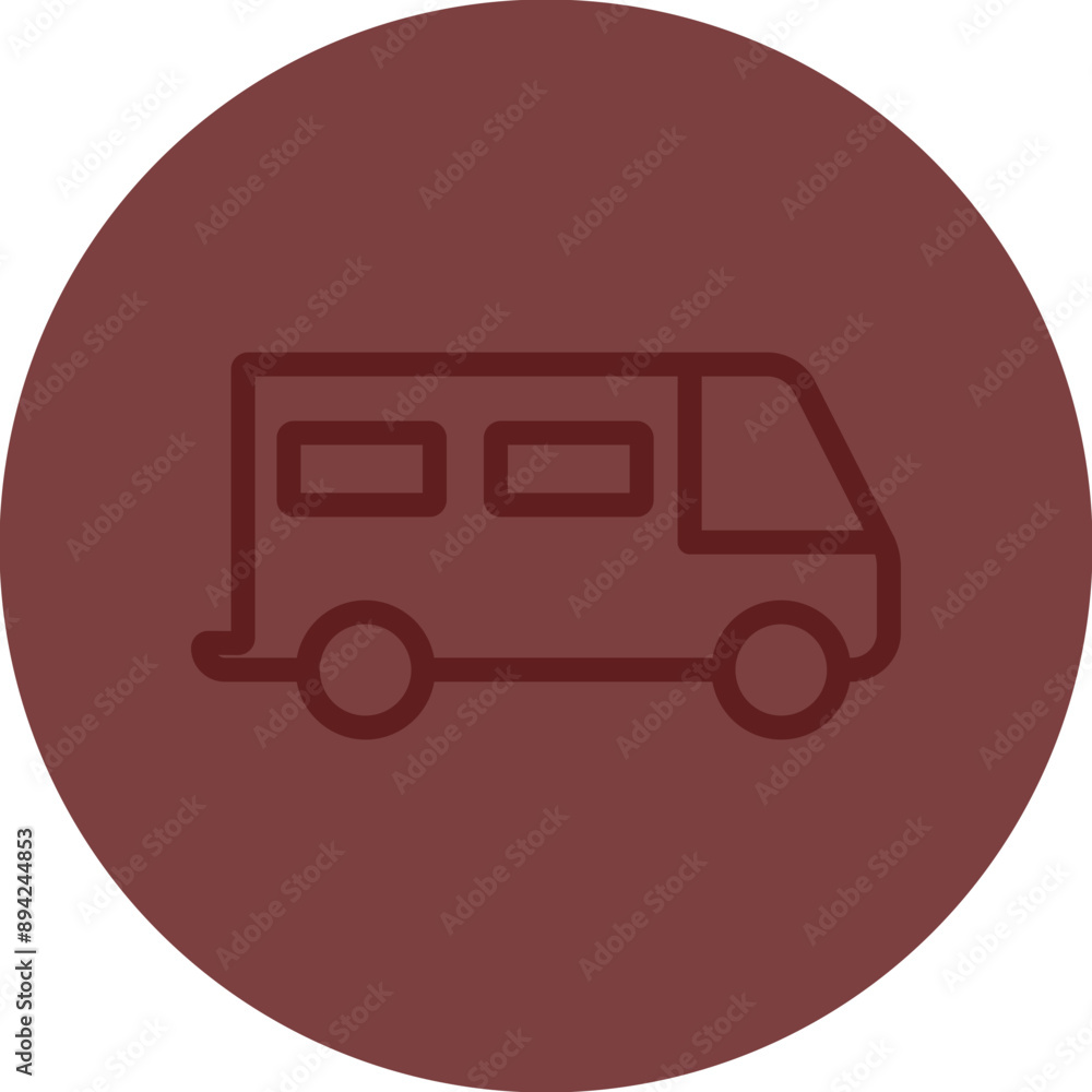 Ambulance Vector Line Maroon Circle Maroon Ambulance Vector Line Maroon Circle Maroon