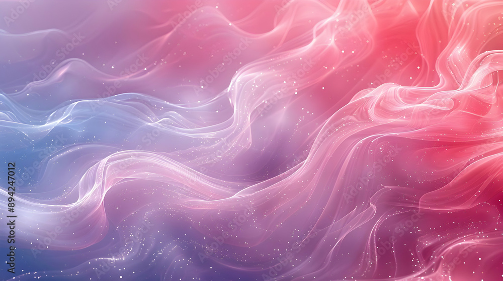 Abstract Pink & Blue Swirling Background