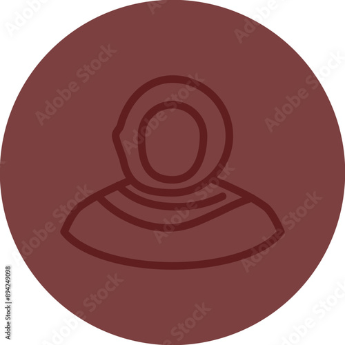 traditional arabic dress woman Vector Line Maroon Circle Maroon