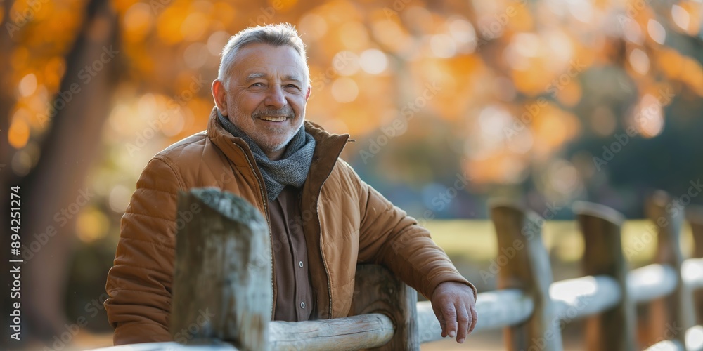 A man in a brown jacket and scarf is smiling and posing for a picture. The image has a warm and friendly mood, with the man looking happy and relaxed A man in a brown jacket and scarf is smiling and posing for a picture. The image has a warm and friendly mood, with the man looking happy and relaxed