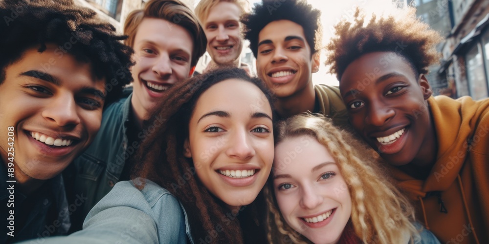Friends posing for a photo with smiles and laughter. Friends posing for a photo with smiles and laughter.