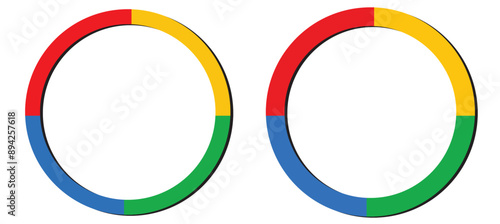 Colorful round business logo. Circle on a dark background.design. Stock vector illustration.