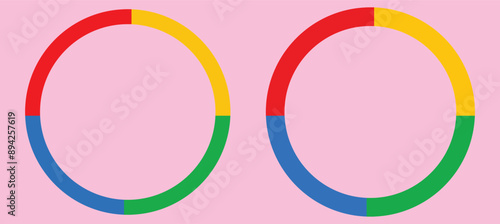 Colorful round business logo. Circle on a dark background.design. Stock vector illustration.