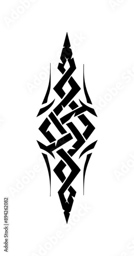 Geometric tribal tattoo