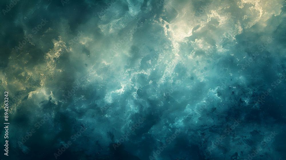 Abstract Teal and Gold Watercolor Background Abstract Teal and Gold Watercolor Background