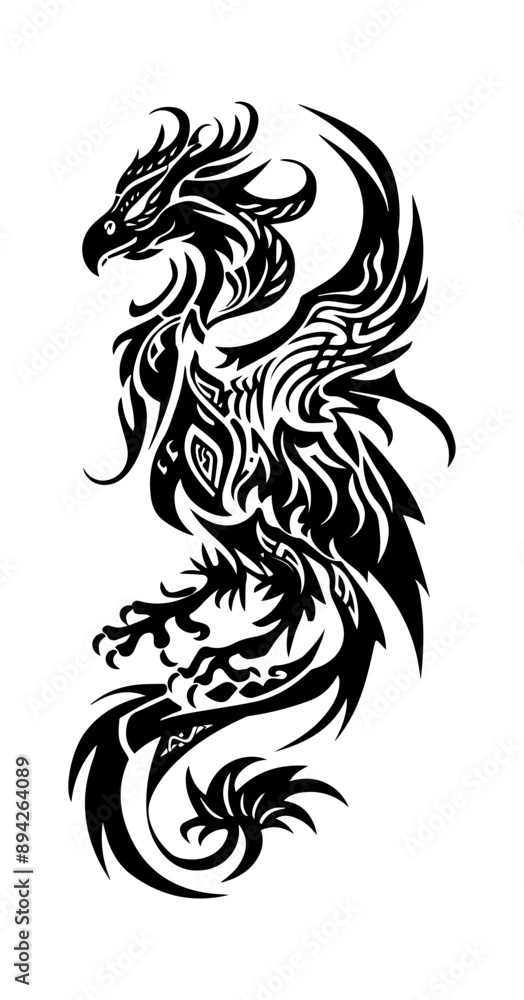 Griffin tribal tattoo