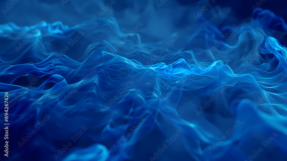 Obraz premium Blue Smoke Art