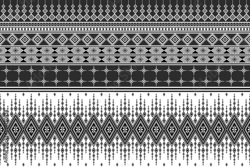 Geometric seamless pattern abstract black and white. Ethnic ornamental