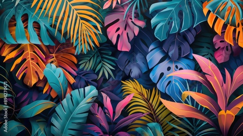 Wallpaper Mural Vibrant foliage mural pictures Torontodigital.ca