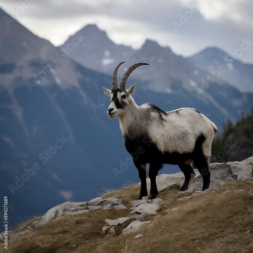 Photograph wildlife such as mountain goats, eagles, or other animals in their natural habitat against the backdrop of mountains