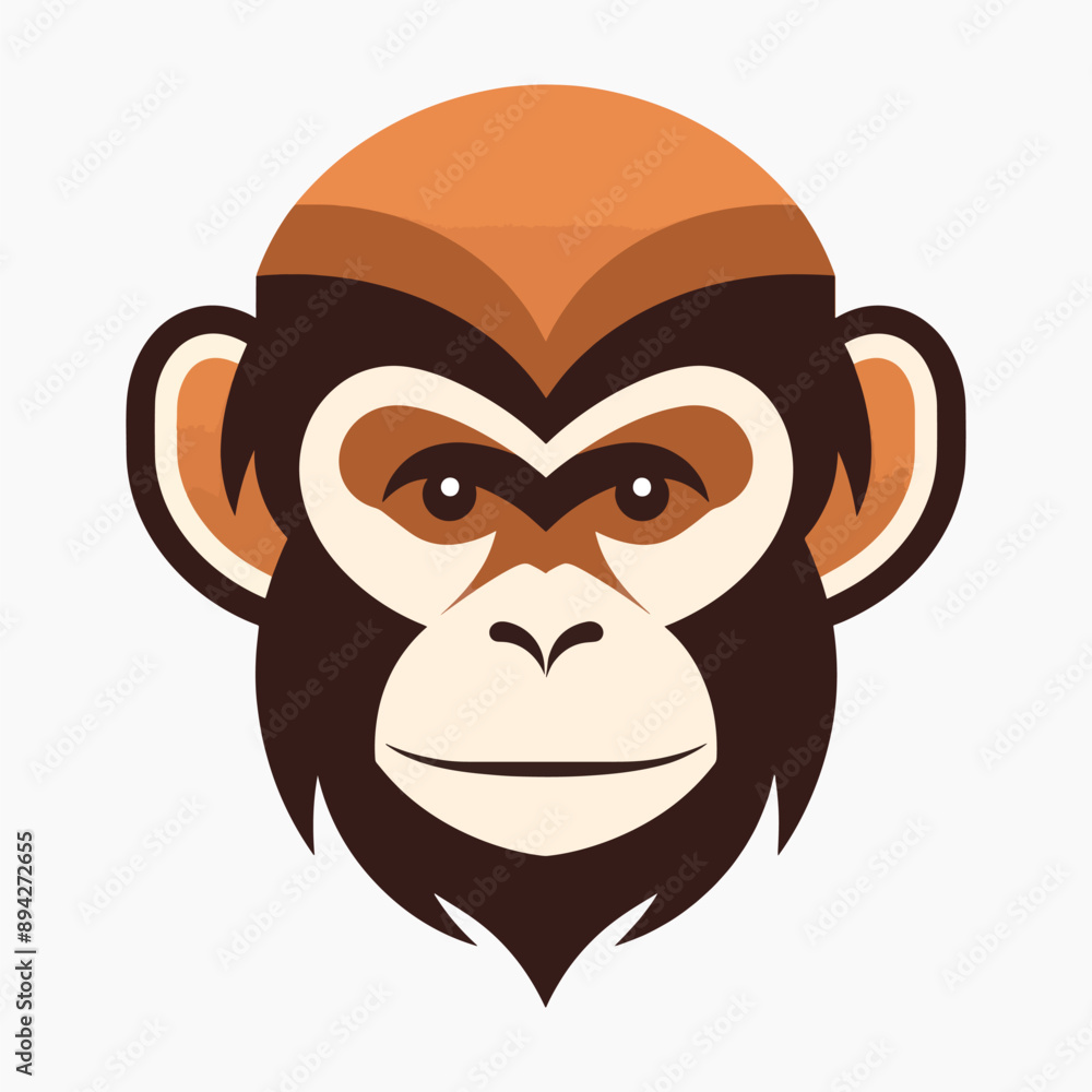 Cartoon monkey face vector illustration Cartoon monkey face vector illustration