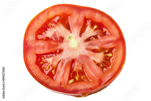 Wallpaper Mural Whole tomatoes cut into thin rounds, isolated on white background. Torontodigital.ca