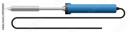 Soldering iron. Solder icon. Soldering tool for electronics. Vector illustration
