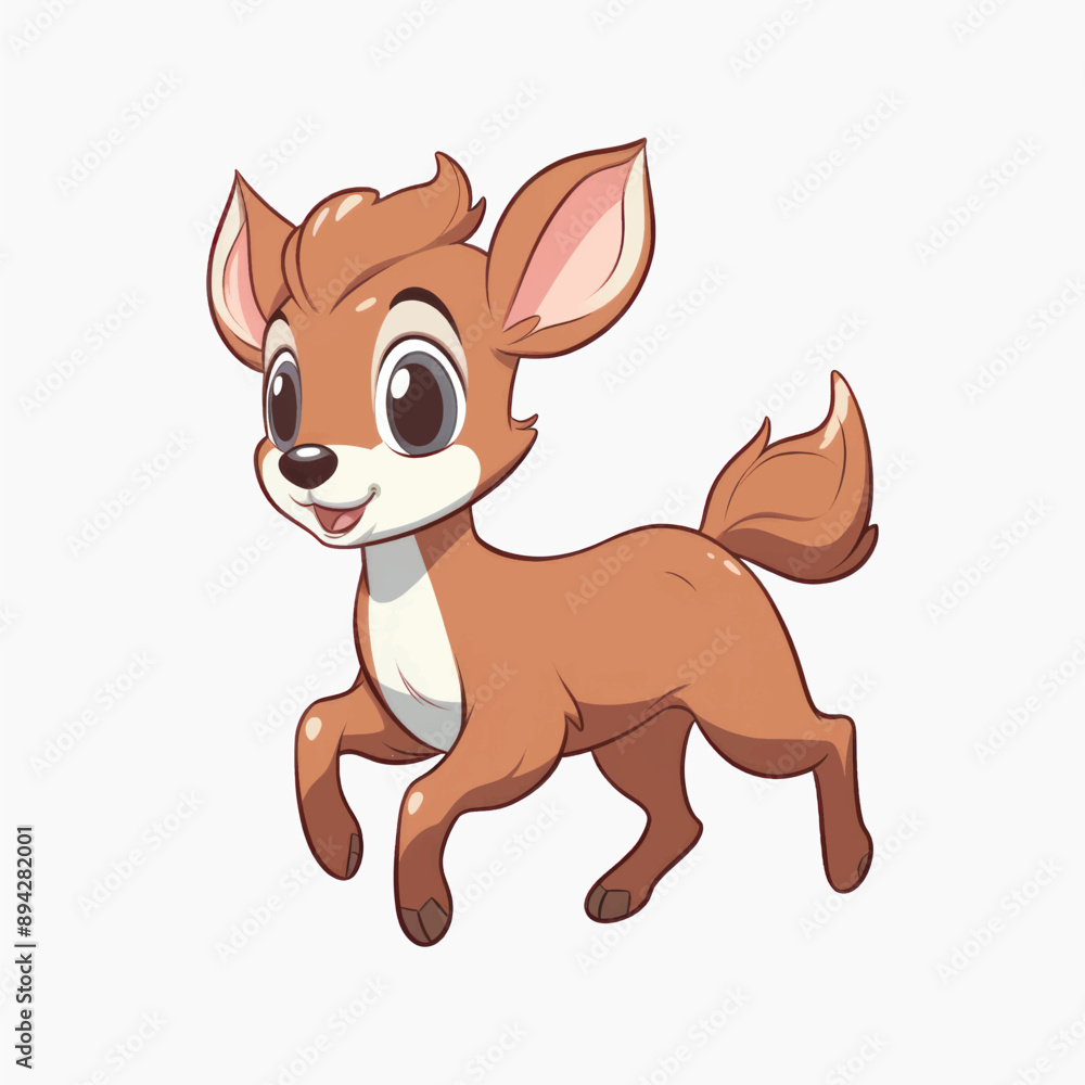 Cute cartoon baby deer illustration Cute cartoon baby deer illustration