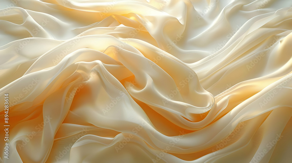 Creamy Silk Fabric Texture Background Creamy Silk Fabric Texture Background
