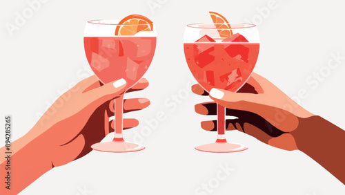 Refreshing summer drinks with ice