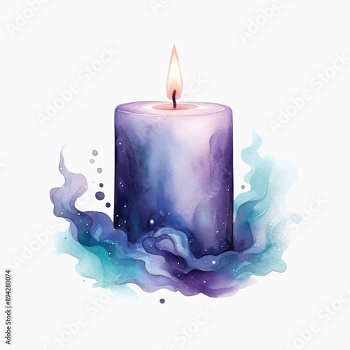 Mystical purple candle art