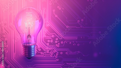 light bulb on electronic circuit board