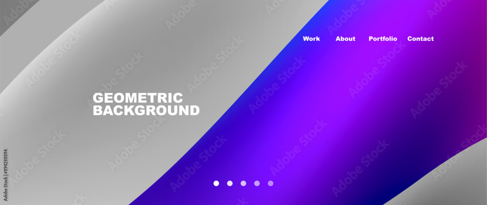 Fototapeta premium Web page design with geometric elements - circle and wave. Techno art concept. Vector Illustration For Wallpaper, Banner, Background, Card, Book Illustration, landing page