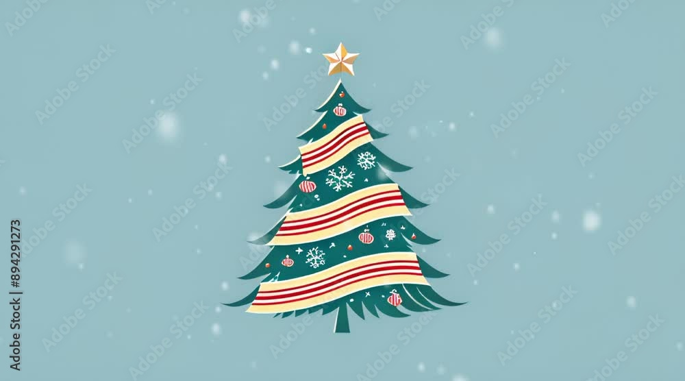 Animation of a glowing festive Christmas tree. The concept of the holiday and the background picture in 4k format Merry Christmas and New Year. Animation of a glowing festive Christmas tree. The concept of the holiday and the background picture in 4k format Merry Christmas and New Year.