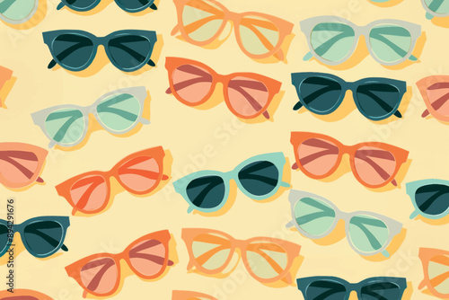 Colorful sunglasses pattern design