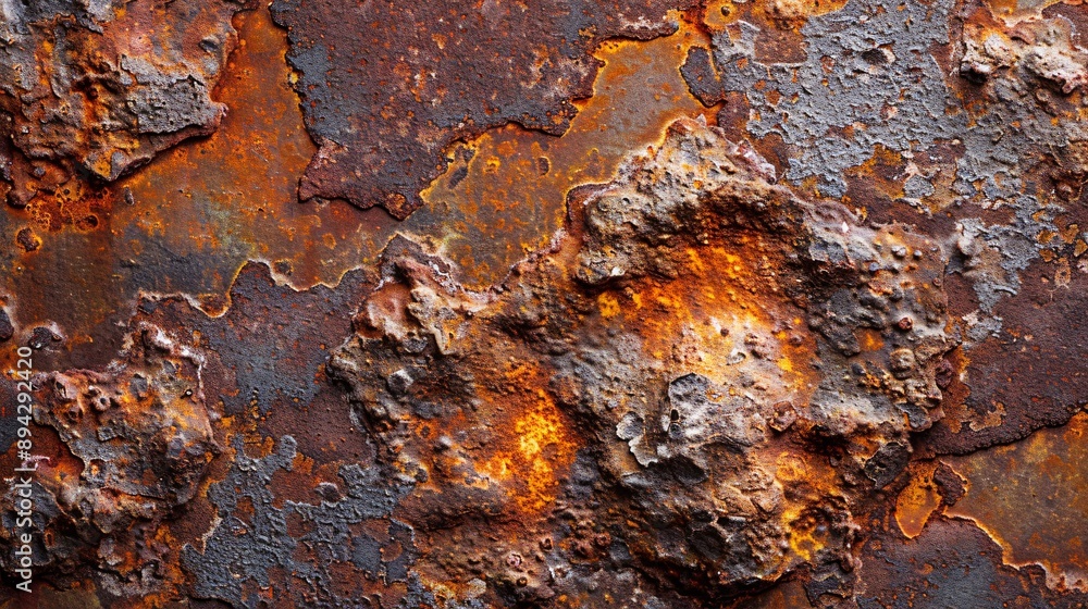 Close-up of rusted metal sheet with corrosion patterns Close-up of rusted metal sheet with corrosion patterns