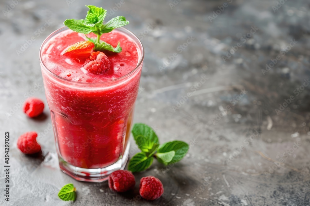 Refreshing Raspberry Smoothie with Mint Refreshing Raspberry Smoothie with Mint