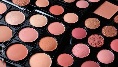 Makeup Palette with Various Shades of Pink and Brown.