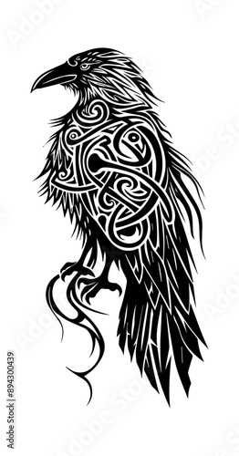Raven tribal tattoo