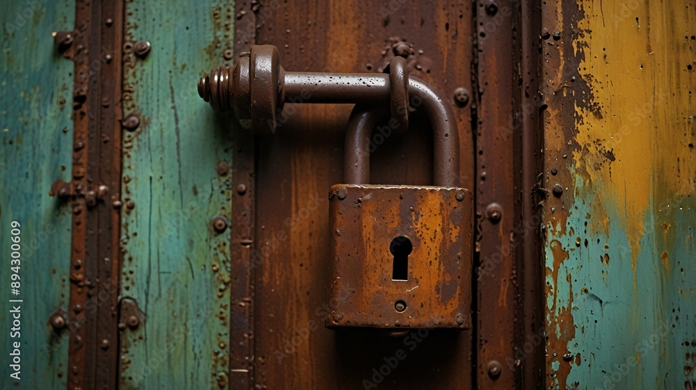 old door lock , AI Generated. old door lock , AI Generated.