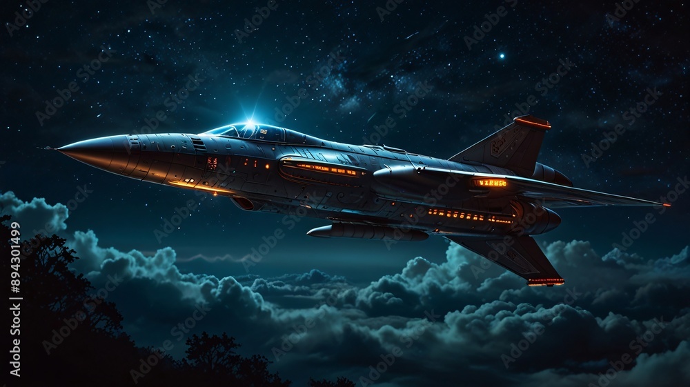 Fototapeta premium aircraft in flight, AI Generated.
