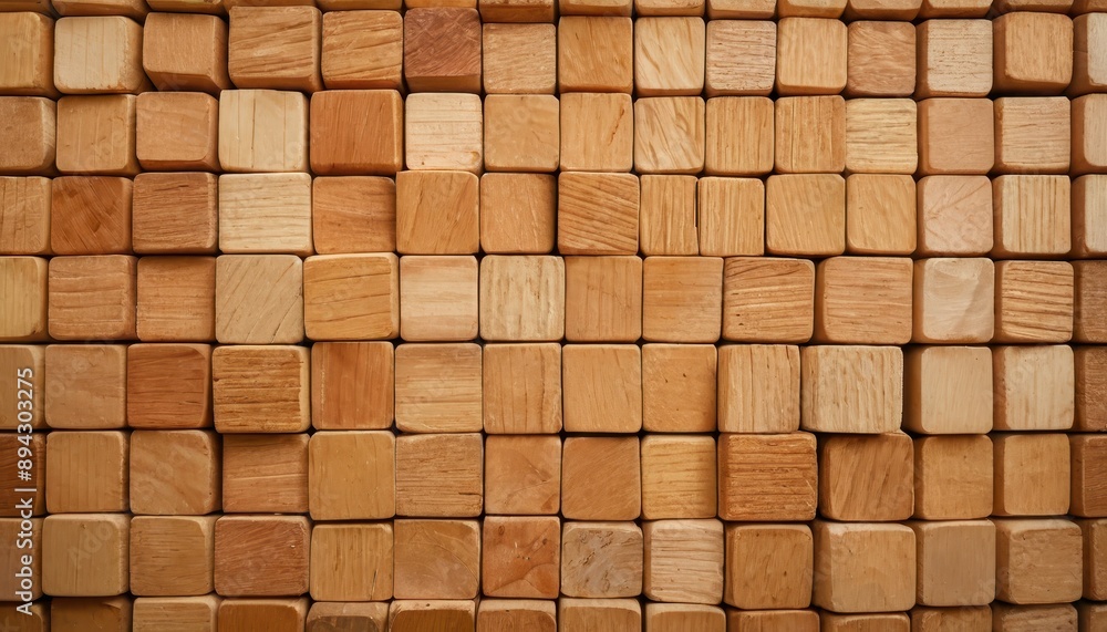 Wooden Block Wall Texture. Wooden Block Wall Texture.