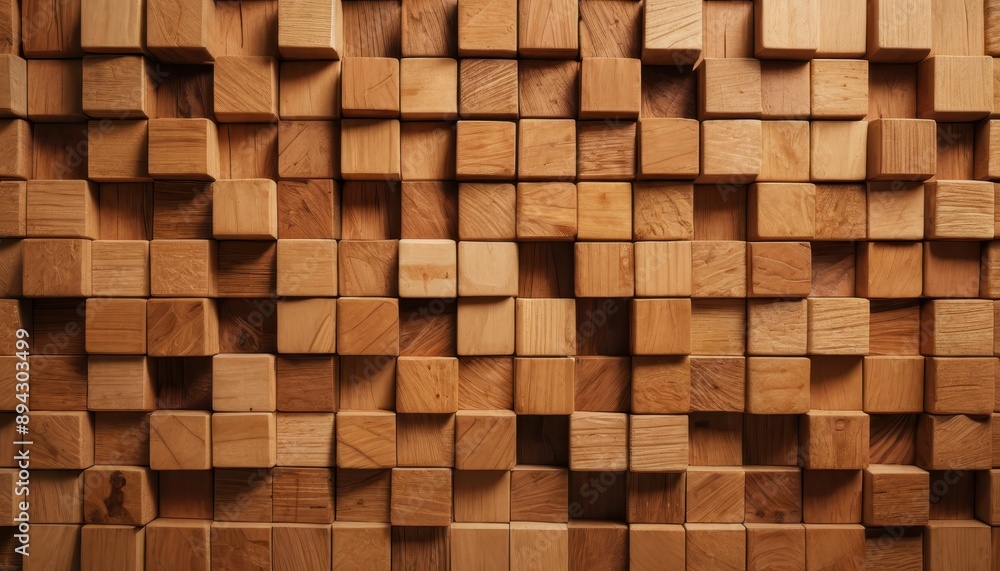 Wooden Block Wall Texture. Wooden Block Wall Texture.