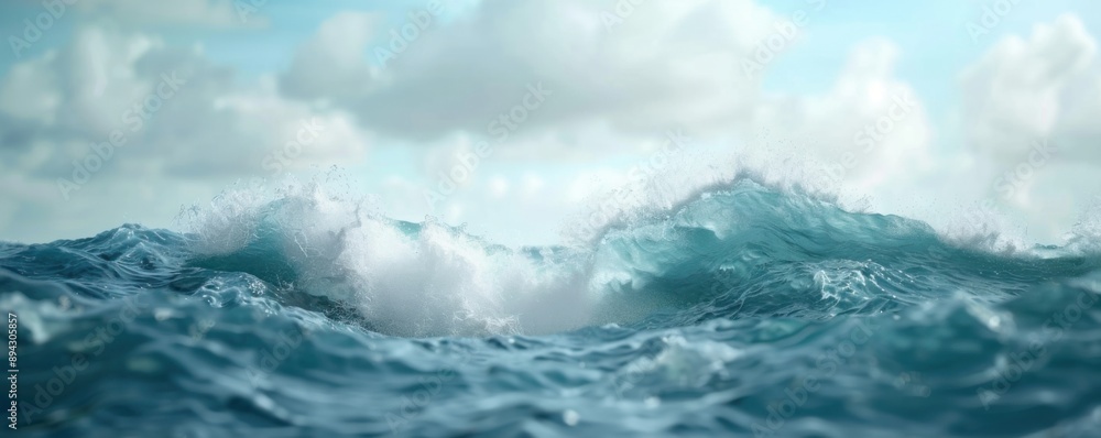 A stunning view of ocean waves crashing under a bright sky, showcasing the beauty and power of nature in a serene setting. A stunning view of ocean waves crashing under a bright sky, showcasing the beauty and power of nature in a serene setting.