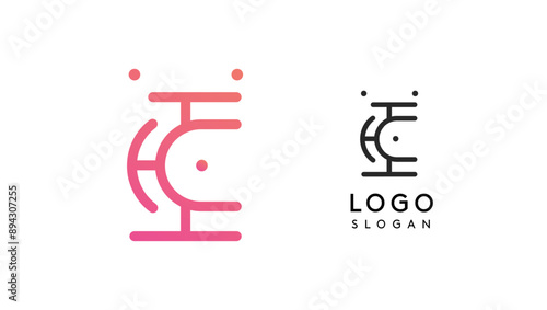 Stylized letter C, tech-inspired typography logo, unique extraterrestrial civilization symbol ancient inscriptions for creative branding, tech logo. Nordic runes monogram, abstract linear logotype