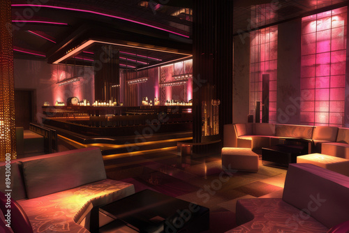 Wallpaper Mural An elegant VIP lounge within a night club, showcasing the exclusive and luxurious aspect of nightlife - Generative AI Torontodigital.ca
