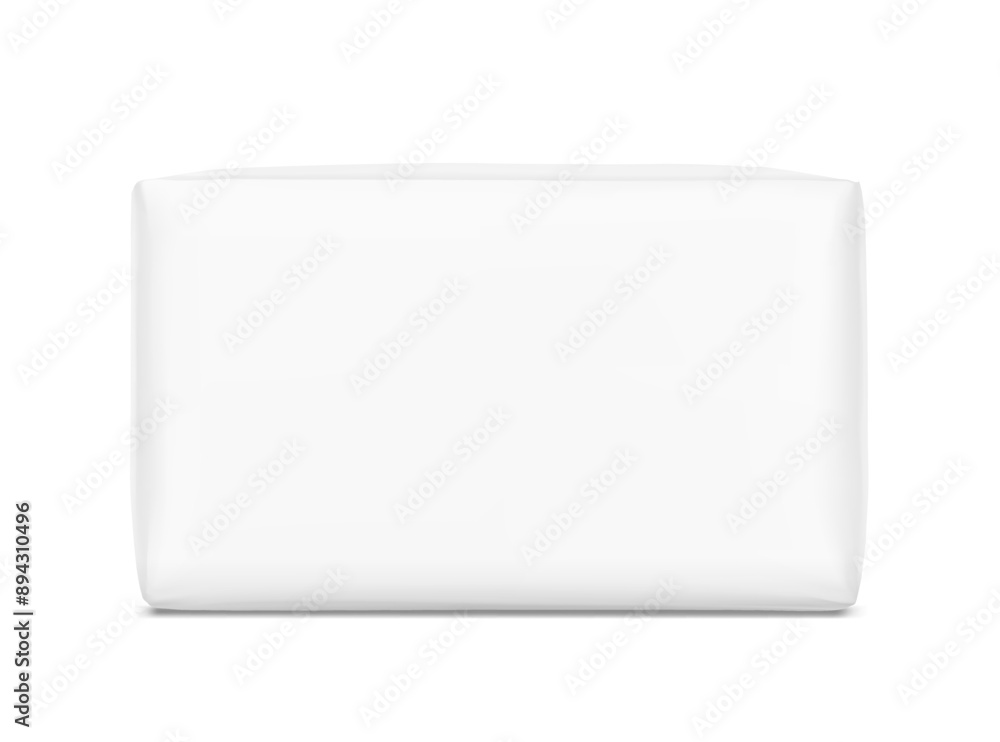 Packaging bag mockup. Vector illustration isolated on white background. Ready for your design. Suite for the presentation of pads, diaper, wet wipes, foods, household, etc. EPS10. Packaging bag mockup. Vector illustration isolated on white background. Ready for your design. Suite for the presentation of pads, diaper, wet wipes, foods, household, etc. EPS10.