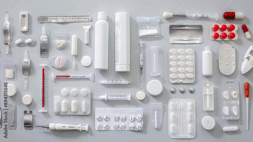 Layout with medications, tablets Layout with medications, tablets